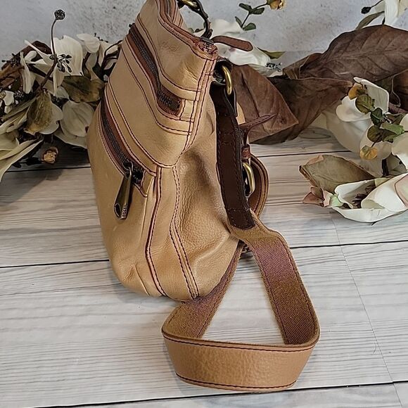 Fossil Explorer crossbody vintage in tan leather - Picture 4 of 13
